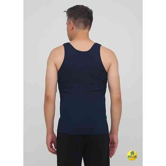 Комплект мужских маек 4 штуки (Черный, Серый, Белый, Синий) 100% хлопок Наталюкс 21-1103 Киев