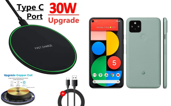 Бездротовий зарядний пристрій Copper до 30W для Google Pixel 3, Pixel 3 XL, USB-C, LED Київ