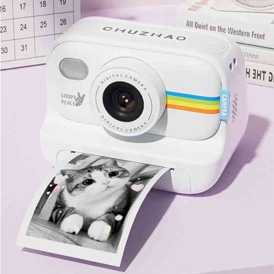 Детская цифровая фотокамера с печатью, Детский фотоаппарат с моментальной печатью фотографий QM-72 Львов