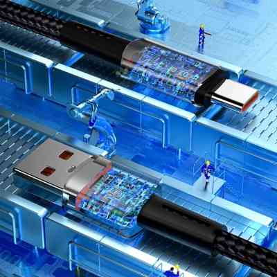 Дата кабель USB 2.0 AM to USB-C 3.0m 100W black Essager (EXC7A-CGC01-P) Вінниця