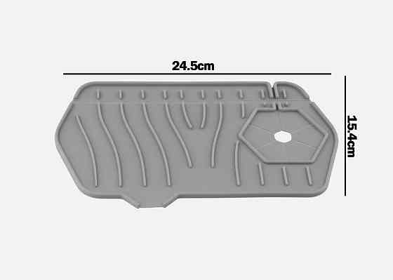 RB4 силіконовий килим для мийки сірий VALESO 24*15 Коломыя