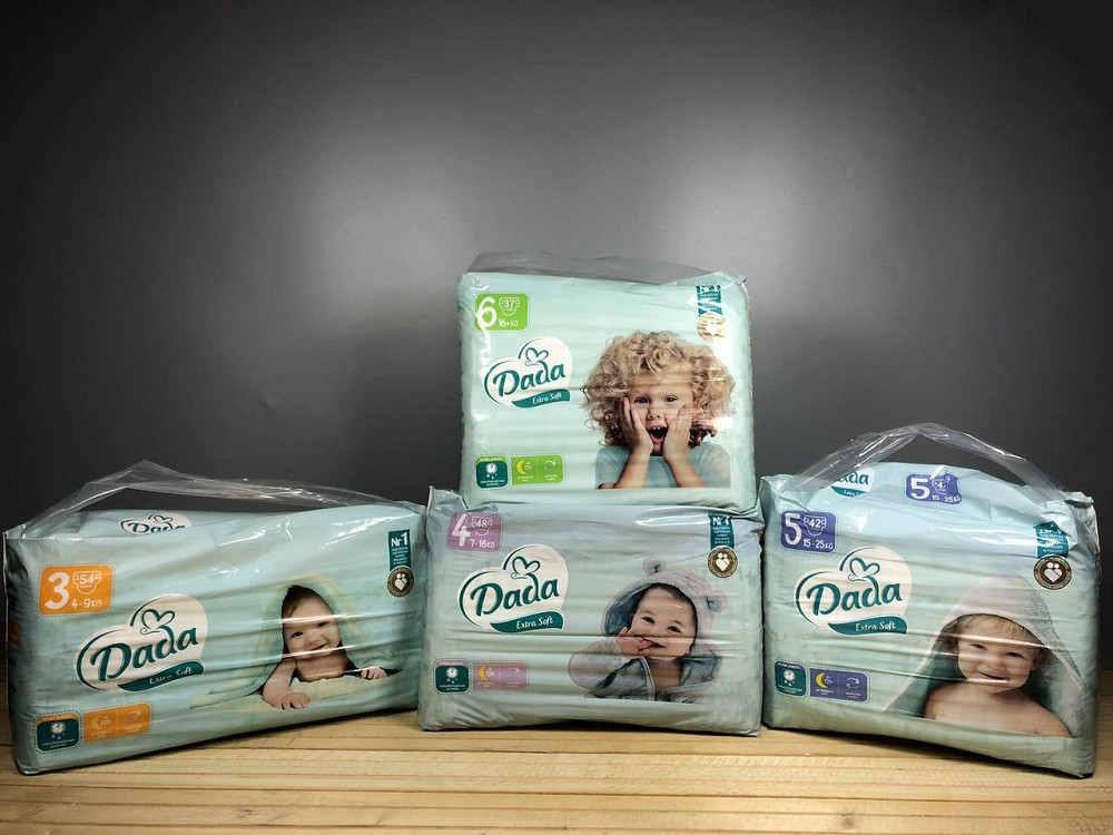Підгузки Dada Extra Soft (усі розміри) — Польща, гіпоалергенні, Київ - фото 1