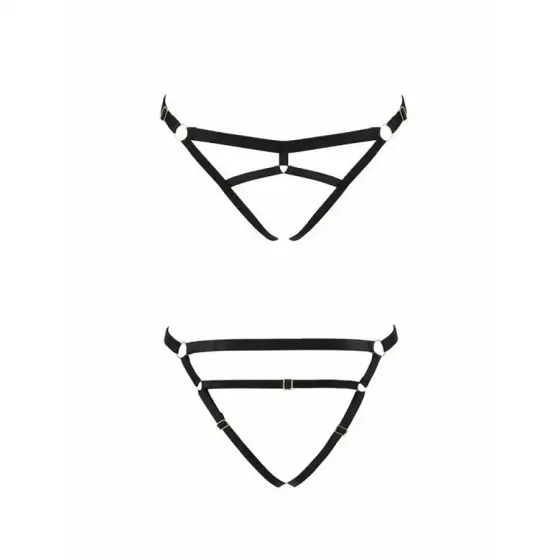 Трусики-стрінги зі стреп Passion Exclusive KELIS THONG XXL/XXXL, black Львів