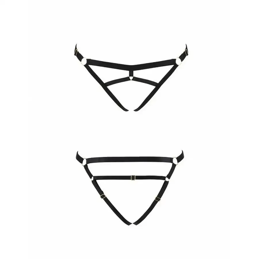 Трусики-стрінги зі стреп Passion Exclusive KELIS THONG XXL/XXXL, black Львів - фото 5