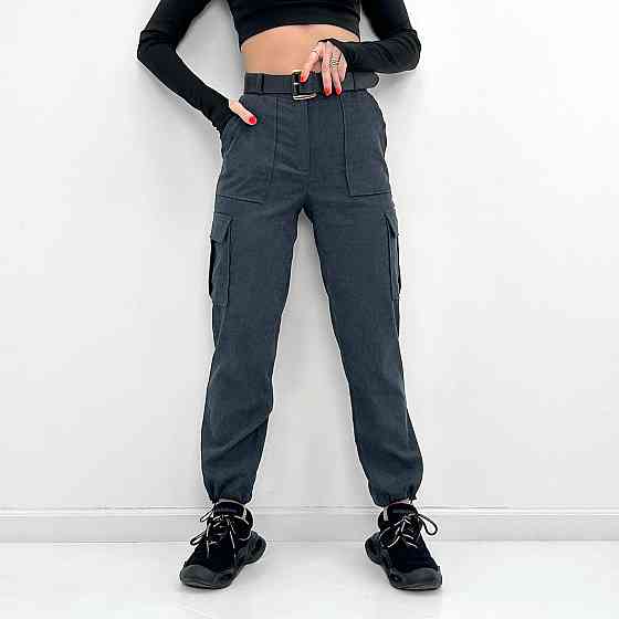 Жіночі вельветові брюки карго "Urban" оптом | Норма Графіт, 44 Київ