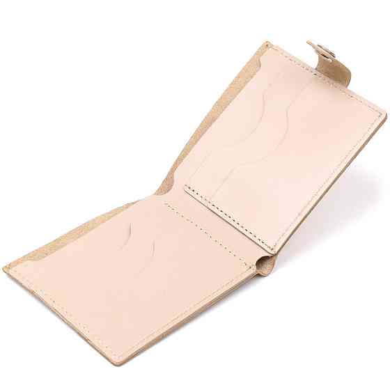 Стильное кожаное портмоне Shvigel 16468 Бежевый Киев