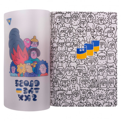 Тетрадь Yes А5 Stand with Ukraine пластиковая обложка 70 листов, клетка (681858) Винница - изображение 2