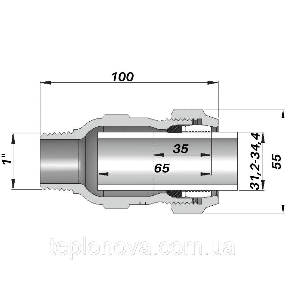 З'єднання пряме затискне із зовнішньою різзю DN25 (31,2-34,4 мм) х 1" AK AGAflex Чернівці - фото 3