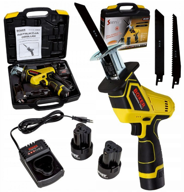 SR-030 Акумуляторна Сабельна Пила 18В, 0–2200 об/хв, 2 АКБ, SDS, для дерева та металу, комплект Одеса - фото 1