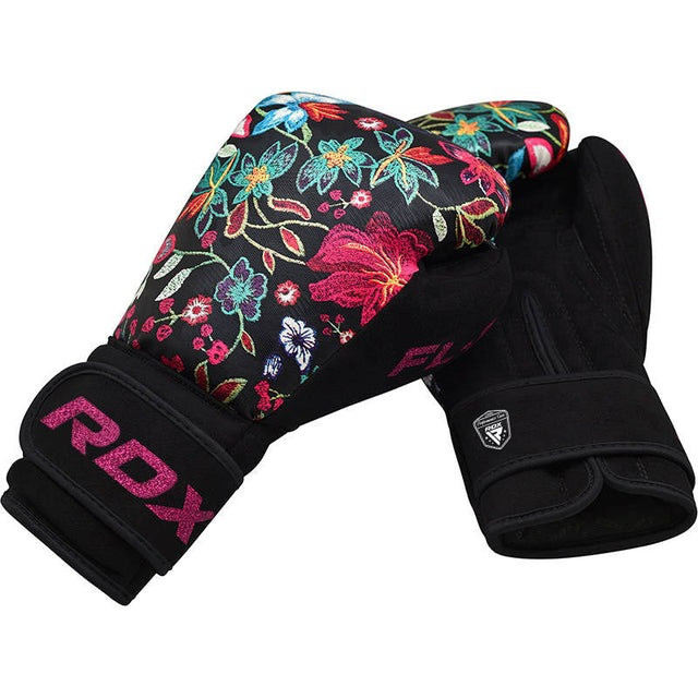 Боксерські рукавиці RDX FL-3 FLORAL BLACK-8 унцій (капа в комплекті) Каменское - изображение 8