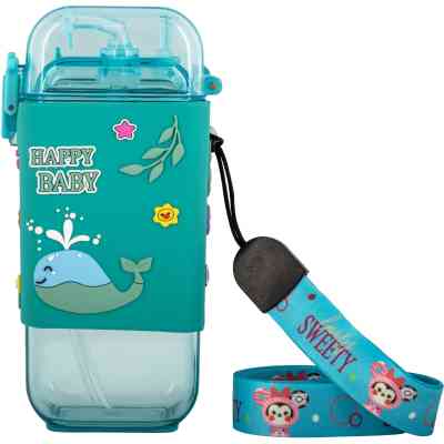 Поїльник-непроливайка Baby Team З силіконовою трубочкою та ремінцем 225 мл (4824428050913) Вінниця