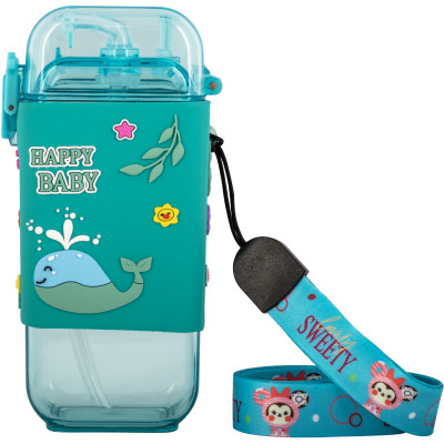 Поильник-непроливайка Baby Team С силиконовой трубочкой и ремешком 225 мл (4824428050913) Винница - изображение 2
