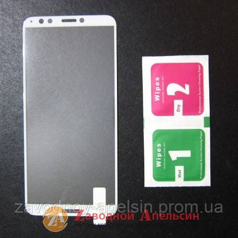Захисне скло Huawei Y7 2018 honor 7c pro Full Glass white Одеса - фото 2