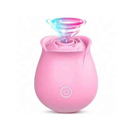 Кліторальний вакуумний вібратор Red Rose Рожевий Вінниця