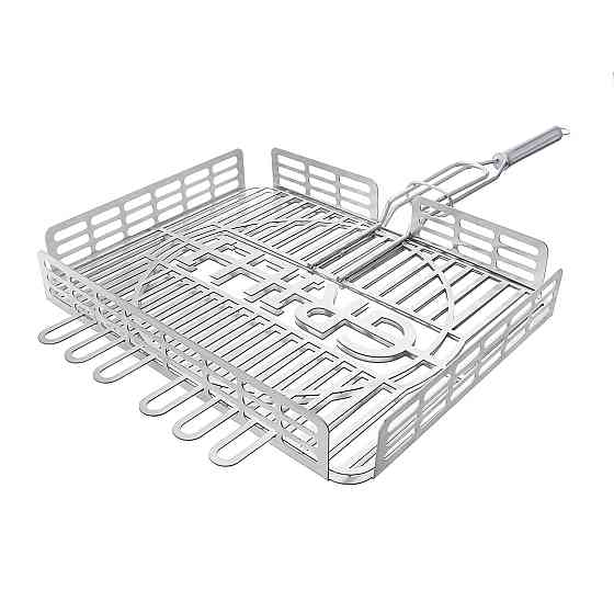 Решетка гриль для барбекю из пищевой нержавеющей стали 1.5мм 42*32см GRILLI 777767 Код: 009009 Ровно