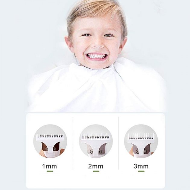 Тиха машинка для стрижки немовлят і дітей Kemei Km-1319 (Біла) Вінниця - фото 8