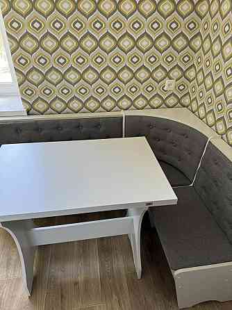 Уголок на кухню со столом 154х114 см (комплект угол и стол) / Белый (без табуреток!) Львов