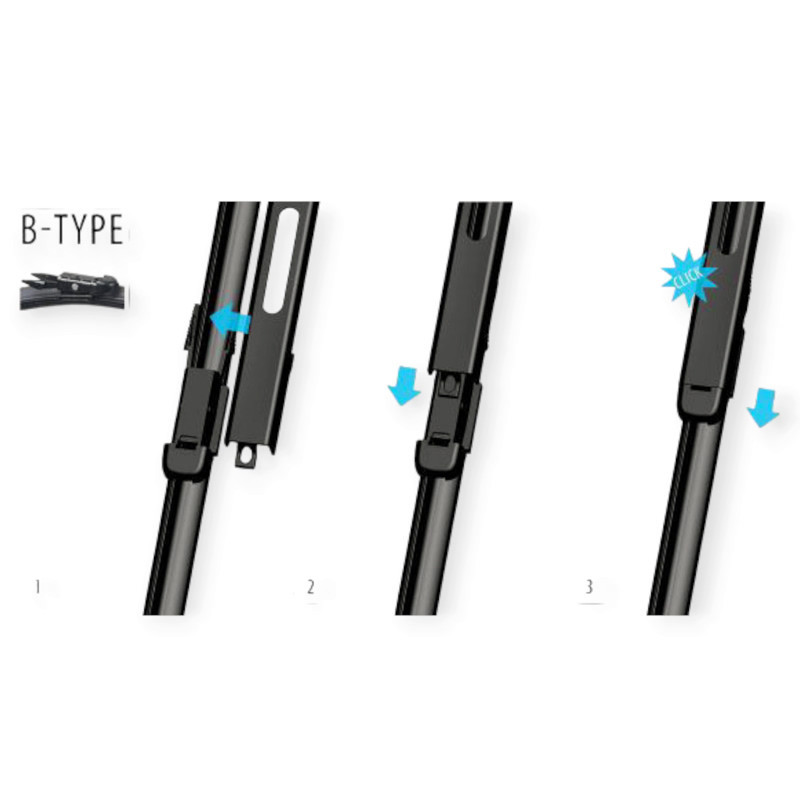 Щетки oximo модельные безкаркасные (к-т 2шт) b-type 750 + мм дворника Мукачево - изображение 3