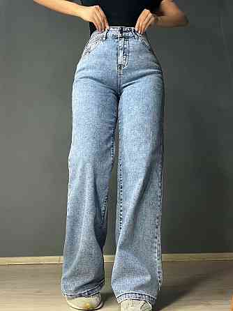 Джинси жіночі Meecaloo 6010 palazzo jeans comfort полегшені палаццо широкі блакитні, блакитний, 29,  Одеса