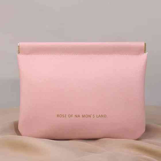 Косметичка для хранения аксессуаров портативная,большой футляр для мелочей на магнитной клипсе,розовый Каменец-Подольский