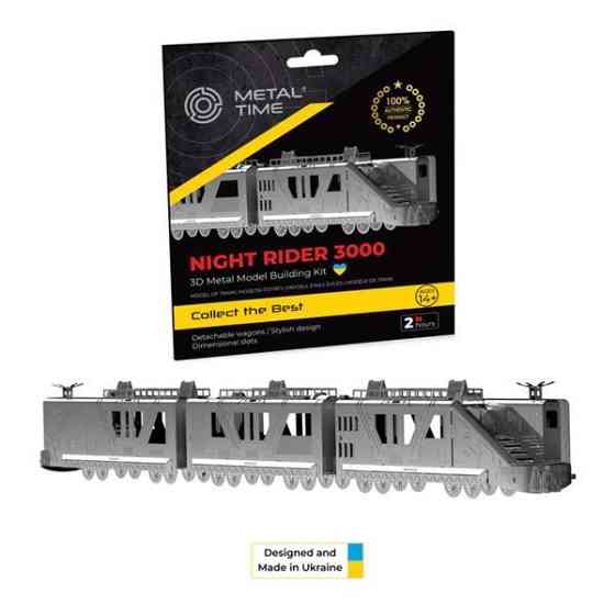 Колекційна модель-конструктор Metal Time Night Rider 3000 Apocalyptic Train Поїзд Нічний вершник (MT083) Харьков