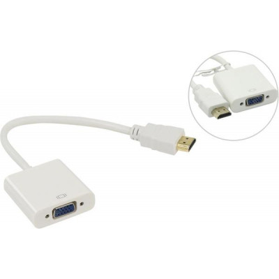Перехідник HDMI M to VGA F (з кабелями аудіо і живлення від USB) ST-Lab (U-990 white) Вінниця - фото 3