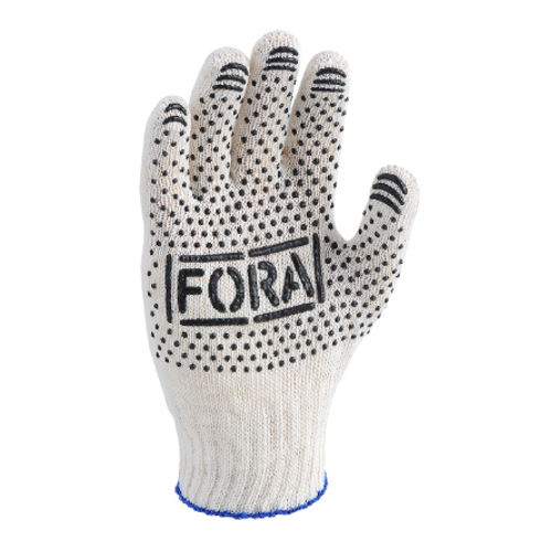 Рукавички 15200 трикотаж з крапкою ПВХ клас 7 білий ДКГ Житомир - изображение 1