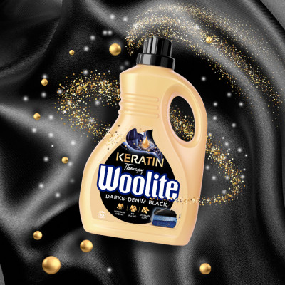 Гель для прання Woolite Для чорних, темних та джинсових тканин З кератином 1.8 л (5900627090451) Вінниця - фото 3