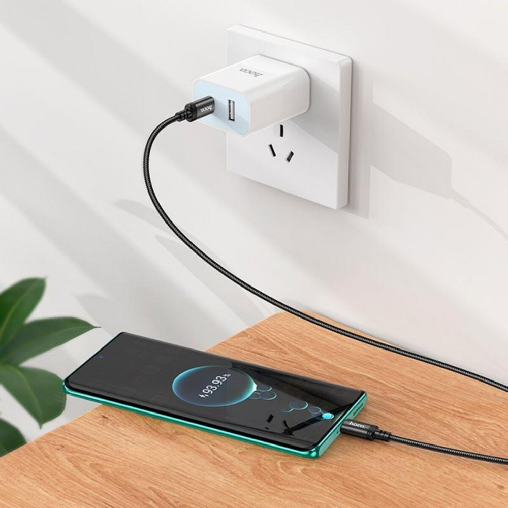 Кабель HOCO X89 Wind 60W charging data cable Type-C to Type-C Black (6931474784384) Київ - фото 4