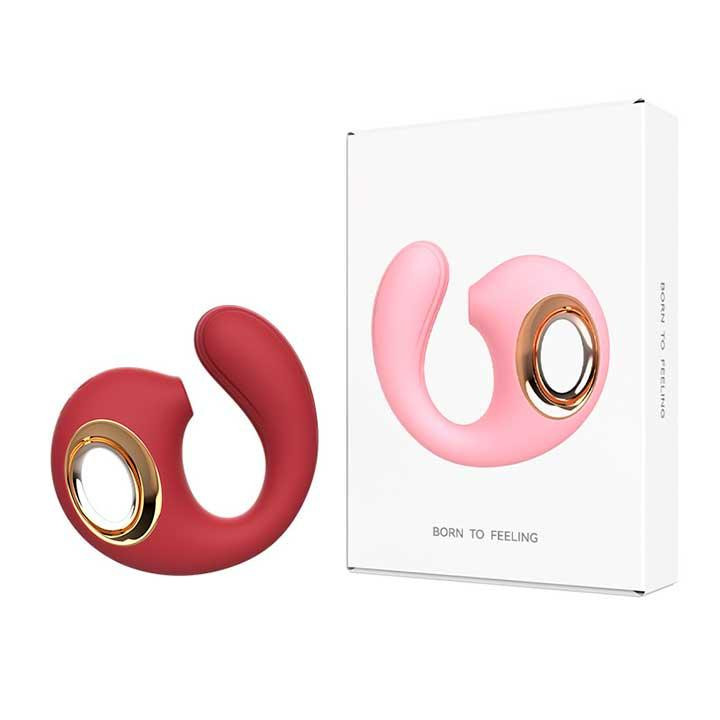 Кліторальний вакуумний вібростимулятор Dolphine Licker Vibe червоний — Вібратори Вінниця - фото 4