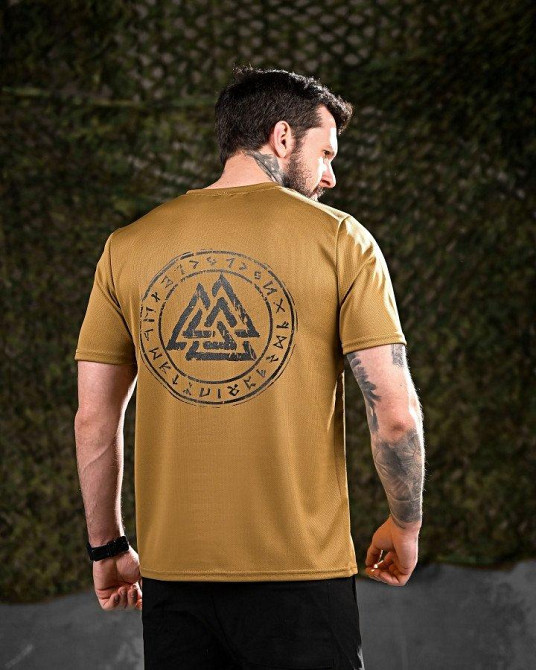 Тактична потовідвідна футболка Oblivion руни койот ДЛ7033 Одеса - фото 1