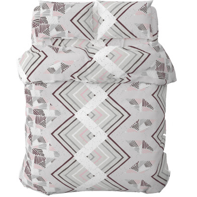 Постільна білизна Home Line Захопленість сіро-рожевий, бязь, полуторний (178711) Вінниця - фото 1