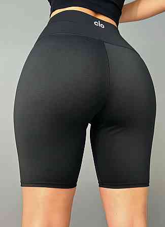 Шорти жіночі Black Cyclone 2683-2695 велосипедки дайвінг з широким поясом та написом clo чорні, чорний, XL Київ