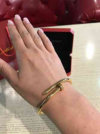 Cartier браслет гвоздь в лимонном золоте без камней / Картье гвоздь браслет лимонное золото без камней Одесса