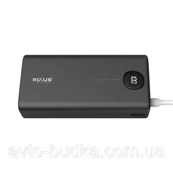 Rixus RXPB40 Павербанк 40000 мА·год потужний зовнішній акумулятор чорний Новий Розділ