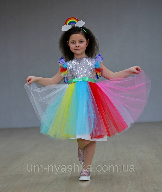 Платье Радуги, Единорожки |  Разноцветное нарядное платье Кривой Рог - изображение 4