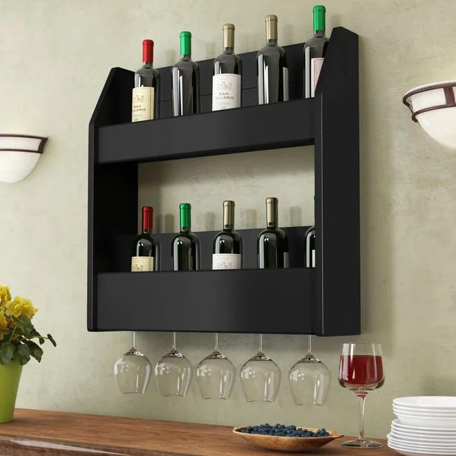 Настенная винная полка 