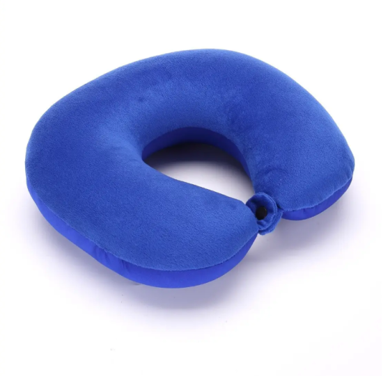 Подушка для поїздок на шию 27 на 26 см синій Київ