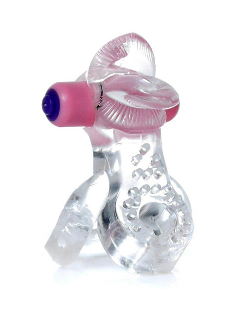 Ерекційне кільце - Tongue Vibro CockRing Clear Sex Aura Київ - фото 2