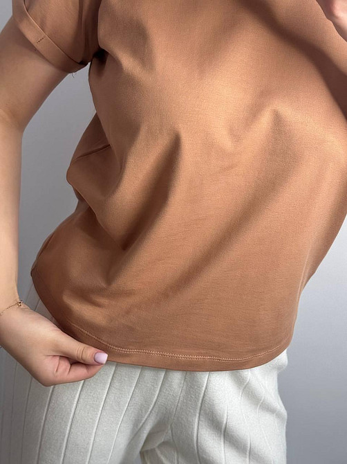 Базова футболка жіноча однотонна Рожевий L Харків - фото 4