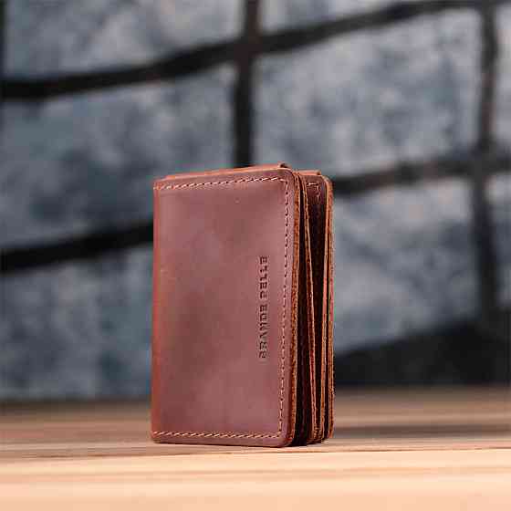 Стильная обложка на автодокументы в винтажной коже GRANDE PELLE 22874 Светло-коричневая Киев