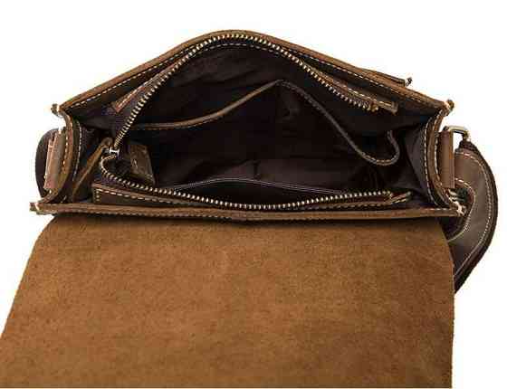 Сумка чоловіча вертикальна Vintage 14660 Коричнева Київ