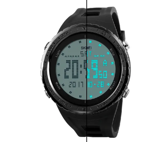 Чоловічий спортивний годинник Skmei 1246 (Чорний) Вінниця