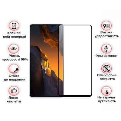 Стекло защитное BeCover Poco F5 Black (709743) Винница