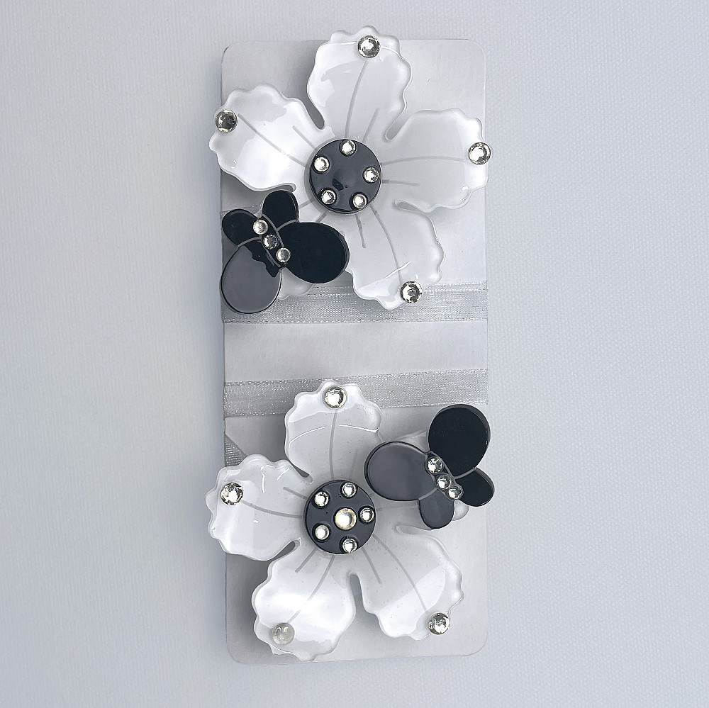 Магниты для штор и гардин Весна набор 2 шт Белый с черным (81-313) Киев - изображение 7