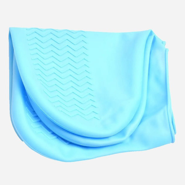 Многоразовые бахилы-чехлы L (41-45 размер) для обуви силиконовые от воды и грязи. Цвет: голубой AE-33 Ивано-Франковск - изображение 7