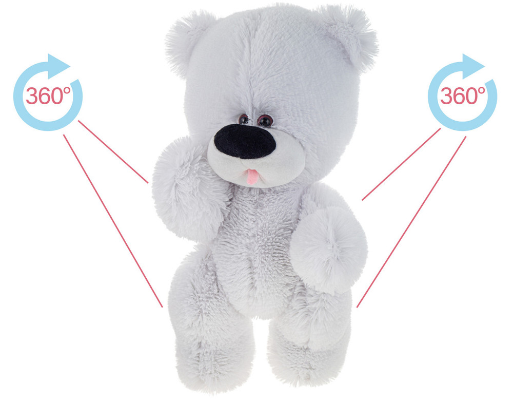 Ведмідь на шарнірах Аліна 32 см Білий Киев - изображение 1