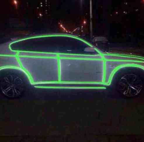 Люминесцентная полоска 2 см на 300 см салатовый Киев