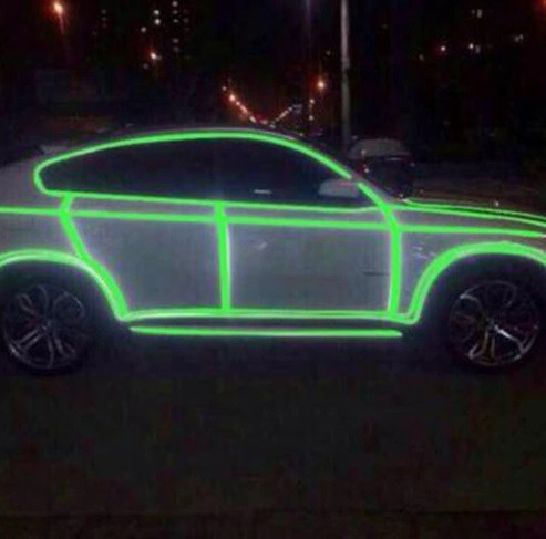 Люмінесцентна наклейка смужка 2 см на 300 см салатовий Київ - фото 4