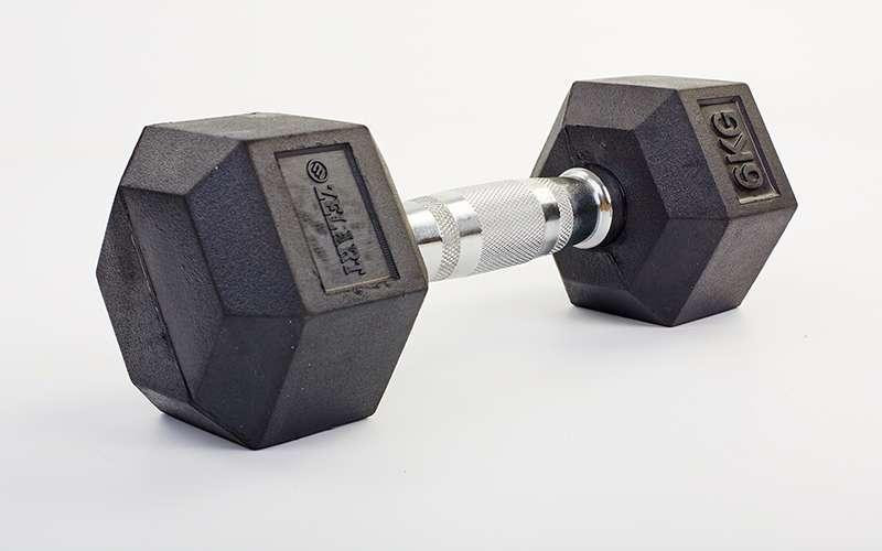 Гантель 6 кг цільна шестигранна гексагональна Zelart Київ - фото 1